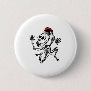 Skeleton Weihnachten Button