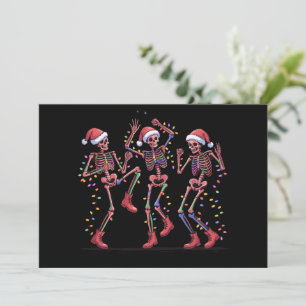 Skeleton Weihnachts-Tanz Skeleton Lights Merry Feiertagskarte