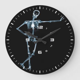 skeleton x-ray wall clock große wanduhr