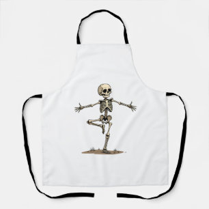 Skeleton Yoga - Funny Halloween Fitness Shirt Schürze