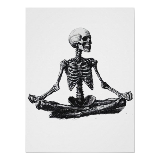 Skeleton Yoga Poster (Vorderseite)
