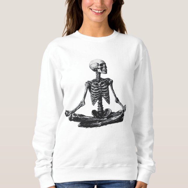 Skeleton Yoga Sweatshirt (Vorderseite)