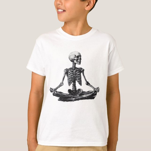 Skeleton Yoga T-Shirt (Vorderseite)