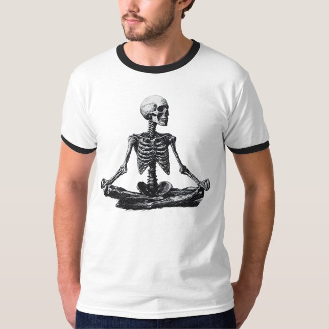 Skeleton Yoga T-Shirt (Vorderseite)