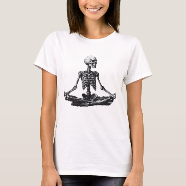 Skeleton Yoga T-Shirt (Vorderseite)