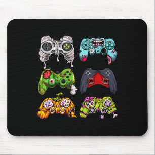 Skeleton Zombie Gaming Controller Halloween Gamer Mousepad