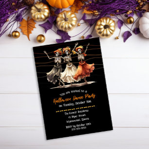 Skeletons éffrayants Invitation de la fête de dans