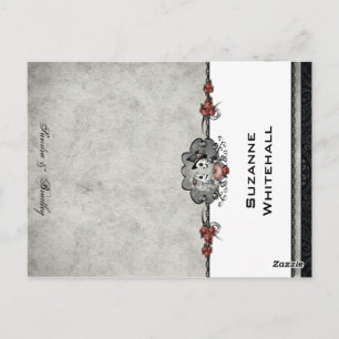 Skeletons mariages Grey AJOUTER NOM Pliage Carte d