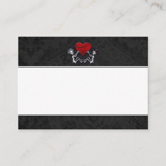 Skeletons tenant des Cartes de Place BLANK Coeur R (Devant)