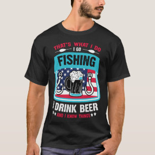 Skelett-Angeln Halloween-Barsch-Angler US-Flagge T-Shirt