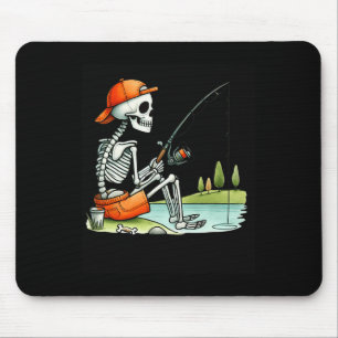 Skelett-Angler-Halloween-Kostüm Lustiges Angeln B Mousepad