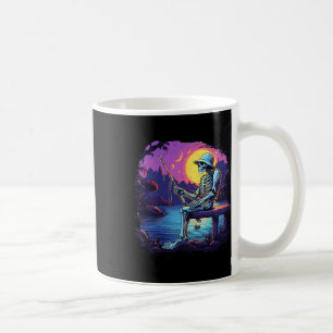 Skelett-Angler Sonnenuntergang Byss Fischer Skelet Kaffeetasse