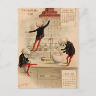 Skelett-Apotheke Postkarte
