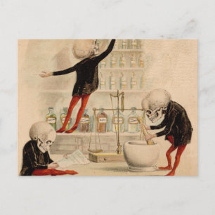Skelett-Apotheke Postkarte