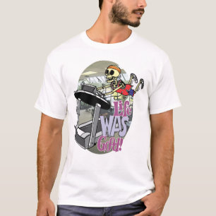 Skelett auf einer Tretmühle bis zum dem Leben war T-Shirt