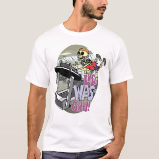 Skelett auf einer Tretmühle bis zum dem Leben war T-Shirt