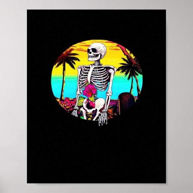 Skelett aus dem Sunset Beach Classic Poster (Vorne)