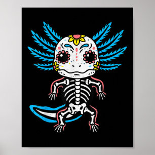 Skelett Axolotl Halloween-Kostüm Jungen Teenager M Poster