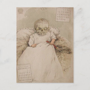 Skelett-Baby Postkarte