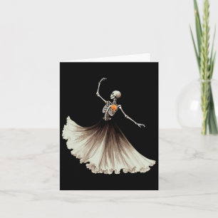 Skelett-Ballerina-Ballett-Tanz-Halloween-Frauen Gi Karte