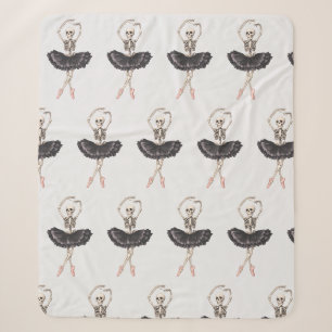 Skelett-Ballerina – Spukhafte Anmut trifft Gothic Sherpadecke