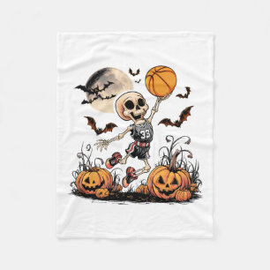 Skelett Basketball Halloween Men Boys Bas Fleecedecke