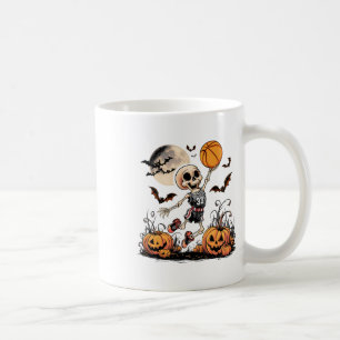 Skelett Basketball Halloween Men Boys Bas Kaffeetasse