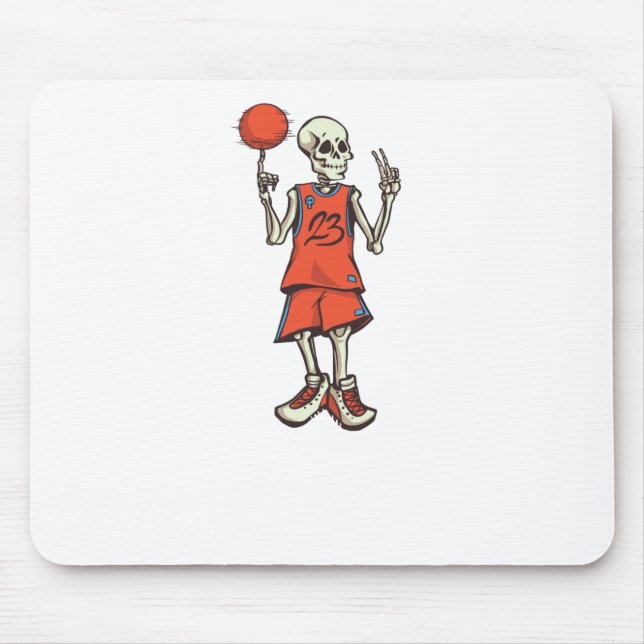 Skelett-Basketballspieler  Mousepad (Vorne)