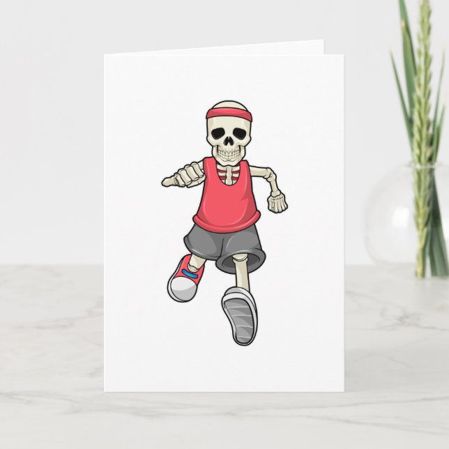 Skelett beim Laufen mit dem Headband Karte (Vorderseite)