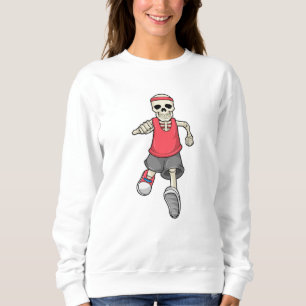 Skelett beim Laufen mit dem Headband Sweatshirt