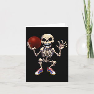 Skelett Bowling Funny Halloween Skull Kid Karte