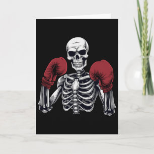 Skelett-Boxer Boxen Kickboxen Halloween Martial Ar Karte