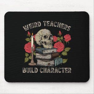 Skelett Buch Florales Totenkopf Halloween Lehrer G Mousepad