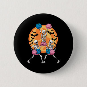 Skelett Cheerleading Liebhaber Grusel Halloween Ch Button