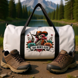 Skelett-Cowboy mit Waffe Duffle Bag