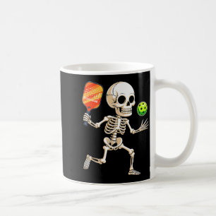 Skelett, das Pickle-Ball-Halloween-Kostüm spielt Kaffeetasse