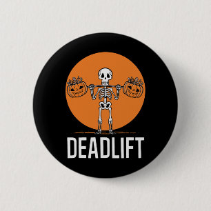 Skelett Deadlift Spooky Weightlift Workout Button