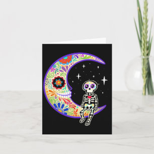 Skelett Dia De Los Muertos Skelett Performance Karte