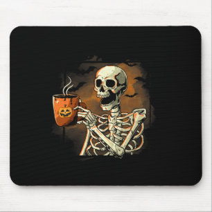 Skelett Drink Kaffee Funny Skull Halloween Cos Mousepad