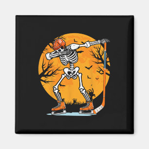 Skelett-Eishockey-Halloween-Jungen Dabbing Hallowe Magnet