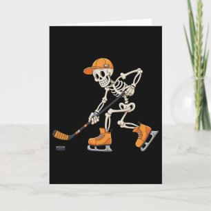 Skelett-Eishockey-Halloween-Kostüm Männer Jungen K Karte