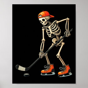 Skelett-Eishockey-Halloween-Kostüm Männer Jungen K Poster
