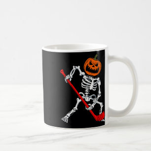 Skelett-Eishockey-Halloween-Kürbis-Hockey Herren Kaffeetasse