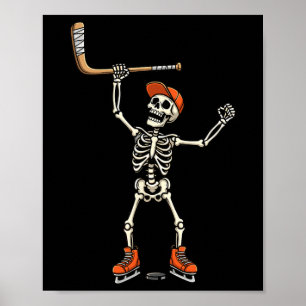 Skelett-Eishockey-Kostüm Lustiges Halloween für Ju Poster