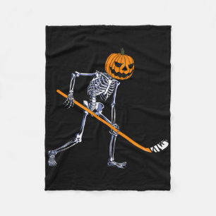 Skelett-Eishockey-Kürbis-Halloween-Kostüm Männer  Fleecedecke