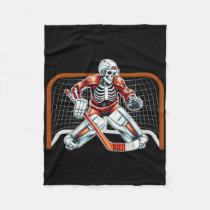 Skelett-Eishockey-Torhüter-Halloween-Kostüm Männer Fleecedecke