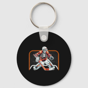 Skelett-Eishockey-Torhüter-Halloween-Kostüm Männer Schlüsselanhänger