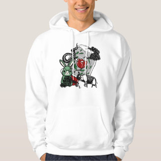 Skelett-Elefant & geeky goth-Hasen-Kunst Hoodie