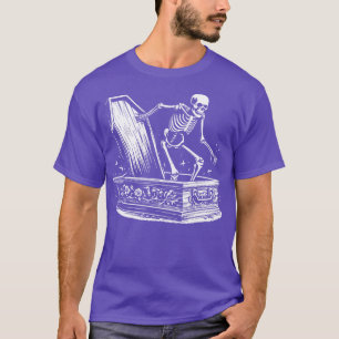 Skelett erwacht aus dem Sarg T-Shirt