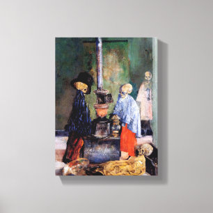 Skelett-Erwärmung selbst Leinwanddruck